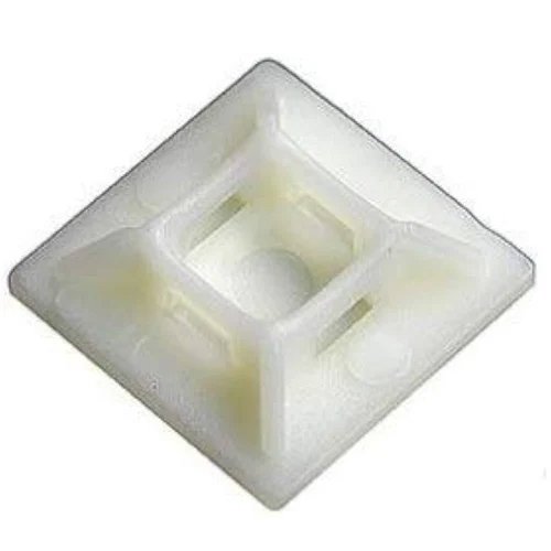 White Plastic Pre-Galvanized Cable Tie Mounts